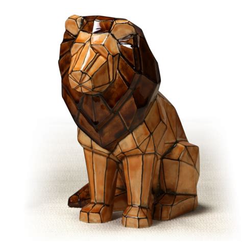 Maybe you would like to learn more about one of these? faceted lion in ready to paint ceramic bisque