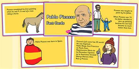 Pablo Picasso Fact Cards Teacher Made Twinkl