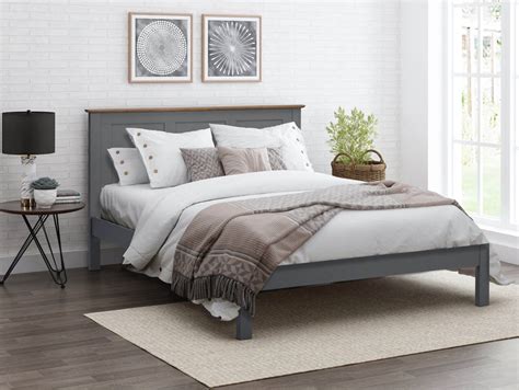Flintshire Conway 5ft King Size Heritage Grey Wooden Bed Frame Archers Sleepcentre