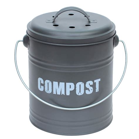 Buy 5l 5 Litre Vintage Style Galvanised Compost Food Waste Recycling