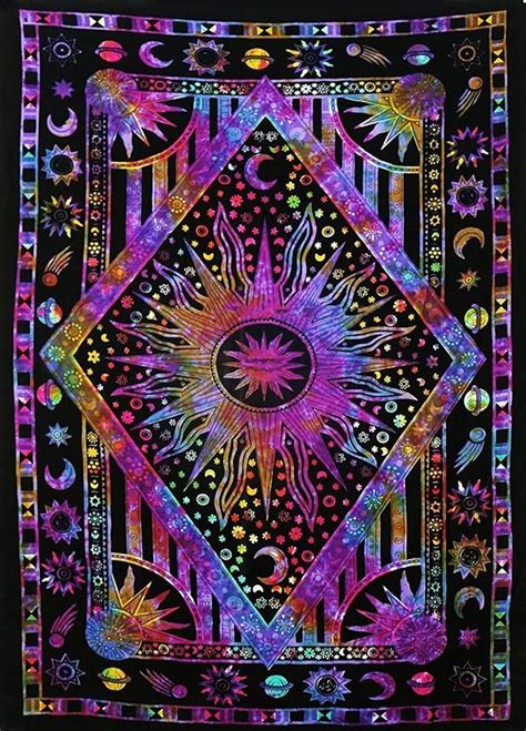 The Art Box Psychedelic Tapestry Hippy Indian Wall Tapestry Gypsy