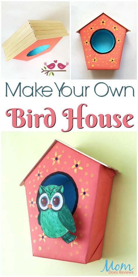 Now the only part you have left to do is decorate your new birdie digs. Make your Own Birdhouse #Craft #GiftsforMom19 | Cool gifts ...
