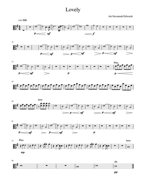 Lovely Viola Sheet Music For Viola Solo