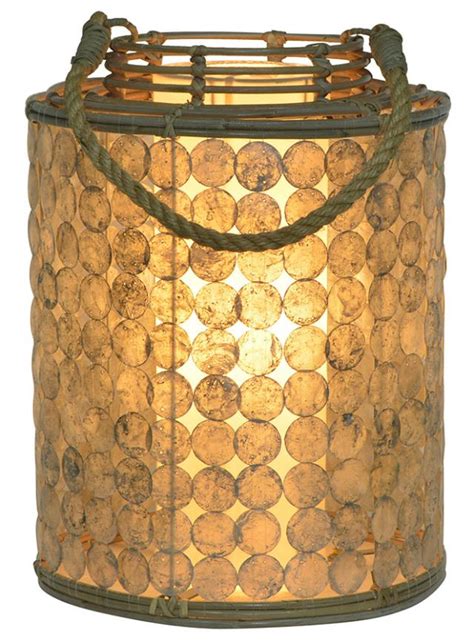 Capiz Shell Lantern Lamps Lg 29500 Sm 26500 Peach Tree Designs
