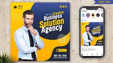 Business Growth Free Instagram Post Design Psd Template Psfiles