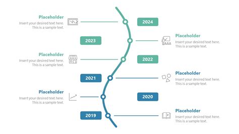 Curved Vertical Timeline Design For Powerpoint Slidemodel