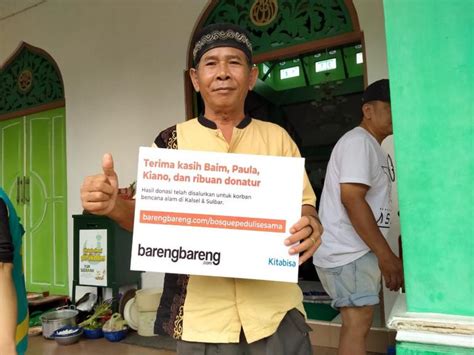 Gerakan Bosque Peduli Sesama Oleh Baim Wong Salurkan Donasi Ke Kalsel