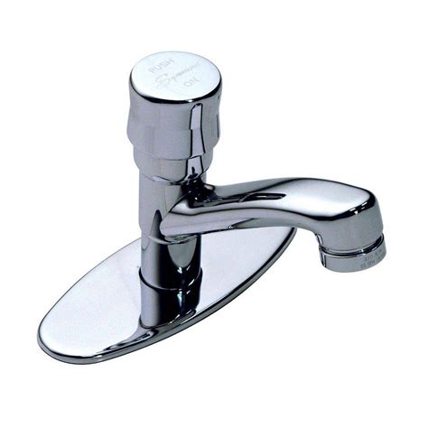 Symmons Metering Single Hole 1 Handle Bathroom Faucet In Chrome With
