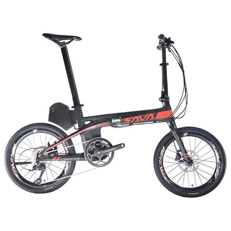 Sava E8 Carbon Fiber Folding Electric Bicycle Black