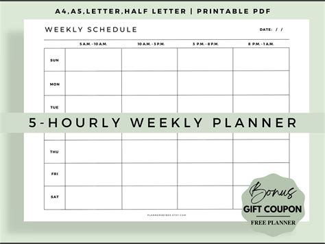 Hourly Planners 20 Free Printables Printabulls Free Printable Weekly