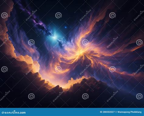 Ethereal Cosmic Spectacle Celestial Streaks the Starry Universe