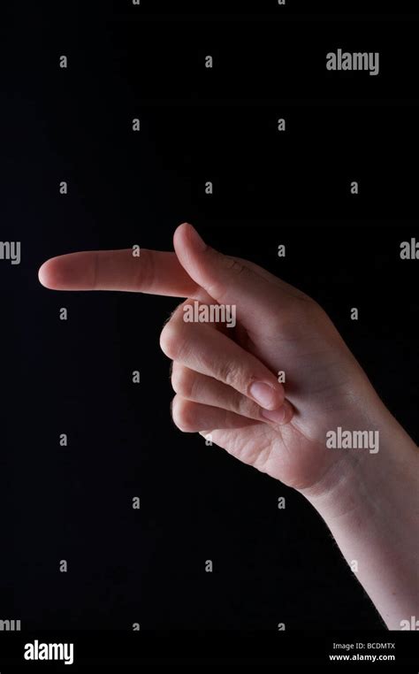 American Sign Language Letter G Stock Photo Alamy