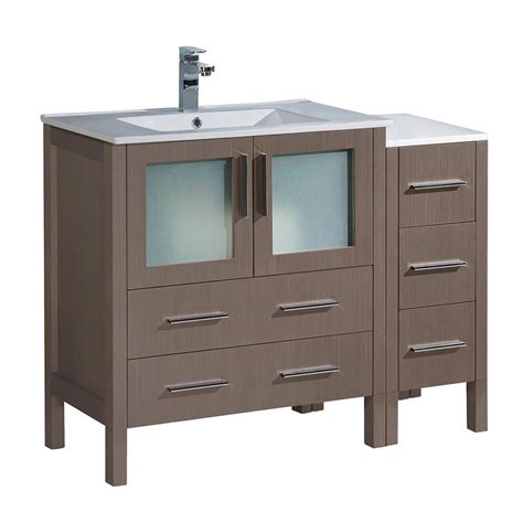 Cabinets and hooks cabinet with single sink bathroom free 2day shipping on 100s of vanity i shopped the needs every homeowner has full vanities if youre looking for your bathroom vanities with sink vanity carrara marble top 40wx205dx36h s4000mxc. Fresca Torino 42 in. Bath Vanity in Gray Oak with Ceramic ...