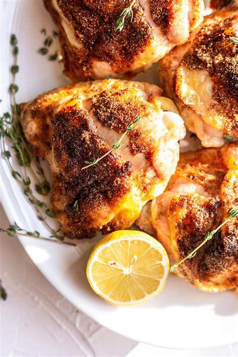 How To Roasted Chicken Thighs Bone In Miss Allies Kitchen