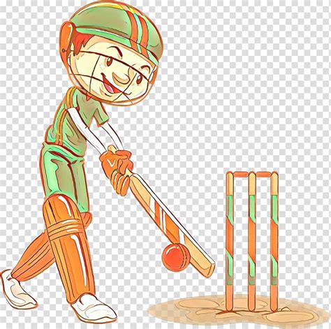 Cricket Ball Cartoon Croquet Cricket Bat Games Transparent