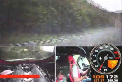 Scary Ferrari 458 Crash At The Nurburgring At 220kmh Performancedrive