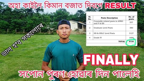 Assam Police Forest Result Cook Attendance