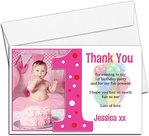 St Birthday Thank You Card Messages Personalised Girls St First My Xxx Hot Girl