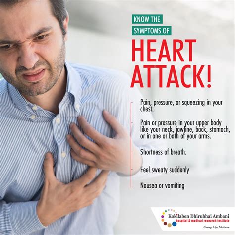 Know The Symptoms Of Heart Attack Health Tips From Kokilaben Hospital