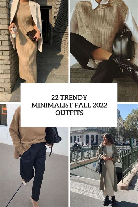 22 Trendy Minimalist Fall 2022 Outfits Styleoholic