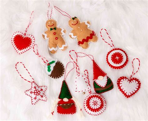 Diy Festive Felt Christmas Ornaments