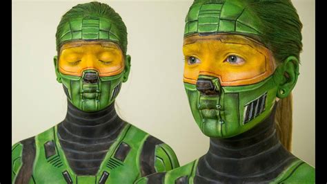 Master Chief Halo 4 Face Paint Youtube