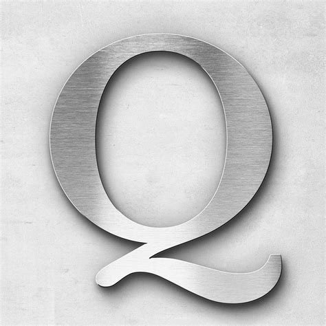 Metal Letter Q Uppercase Serif Series