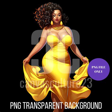10 For 10 Curvy Black Woman Png Bundle 10 Stunning Etsy