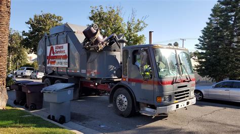 Athens Services Garbage Truck On Residential In Glendale Youtube