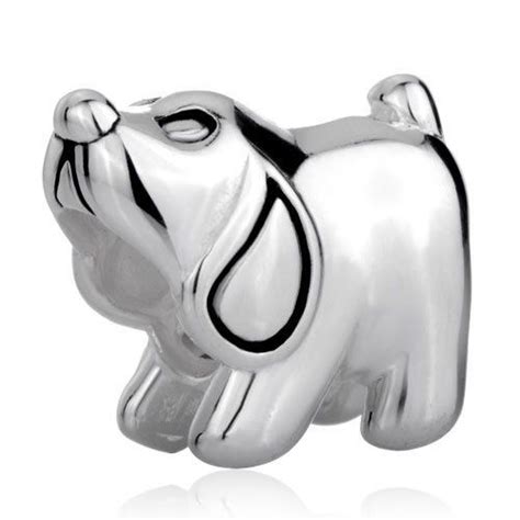 Pugster 925 Sterling Silver Puppy Dog Animal Euro Beads Jewelry T