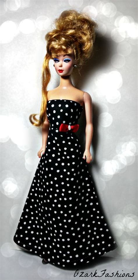 Handmade Barbie Doll Dress Black Polka Dot Dress For Barbie Etsy Black Polka Dot Dress Doll
