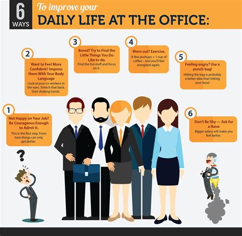 6 Ways To Improve Your Daily Life At The Office Infographic Employee
