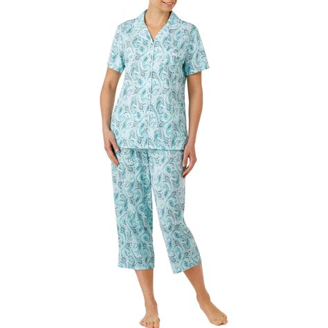 Secret Treasures Women S Pajama Notch Collar Short Sleeve Piece