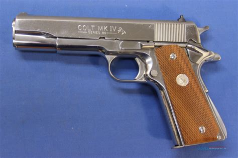Colt Mk Iv Series 80 Government Bright Ss 45 A For Sale