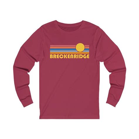 Breckenridge Colorado Long Sleeve Shirt Retro Adult Unisex Etsy