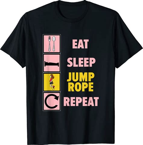 Eat Sleep Jump Rope Repeat Skipping Rope T Shirt Clothing