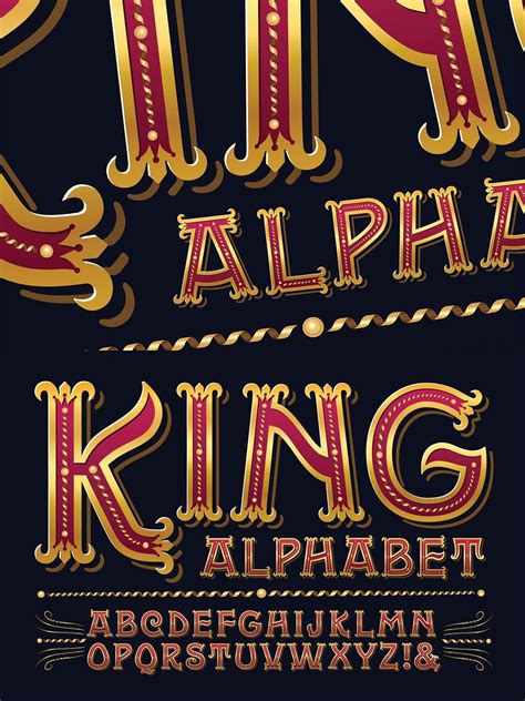 King Alphabet Alphabet Lettering Design King