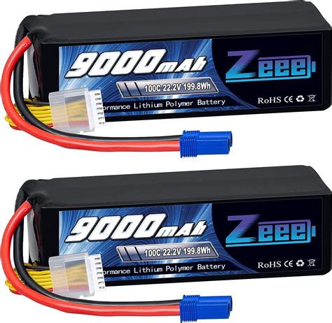 Zeee 6s Lipo Battery 9000mah 222v 100c Soft Case Rc