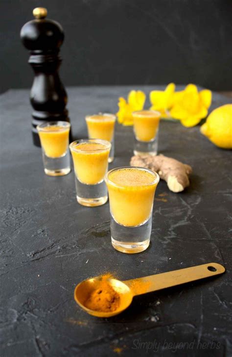 Lemon Ginger Turmeric Shot Recipe Simplybeyondherbs