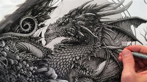 Detailed Dragon Drawing At Getdrawings Free Download