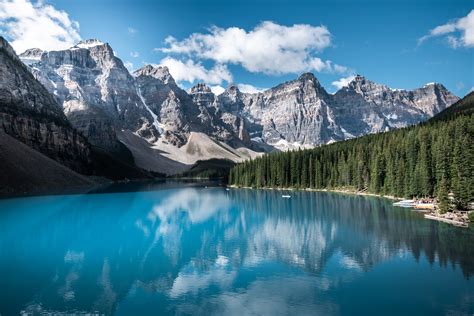Alberta Banff National Park Canada Lake Mountain Reflection Wallpaper