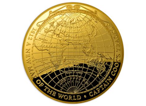 Coins Australia 2018 Gold Proof Domed Coin 1812 A New Map Of The World