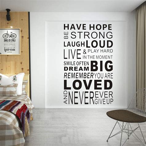 Coleey Inspirational Wall Decals Quoteshave Hope Be Strong