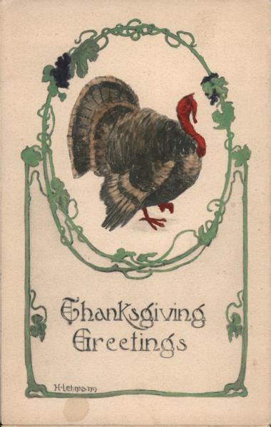 Thanksgiving Greetings Turkeys Postcard