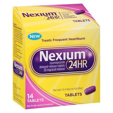 Nexium 24hr Oral การใช้ ผลข้างเคียง ปฏิกิริยา รูปภาพ คำเตือนและการ