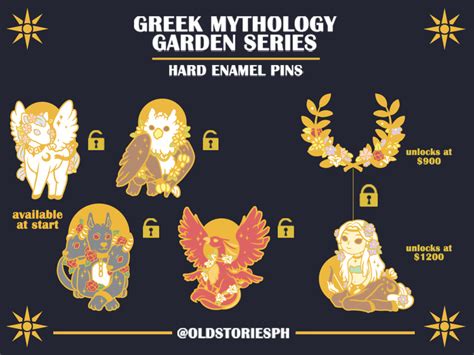 Greek Mythology Garden Hard Enamel Pins Indiegogo