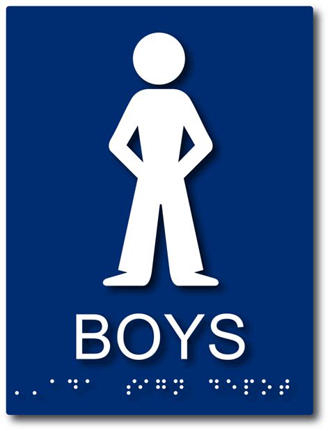 Boys Bathroom Sign Ada Compliant Signs For Schools Bathroom Signs