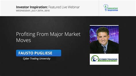 Profiting From Major Market Moves Fausto Pugliese Youtube