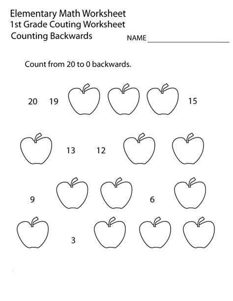 1st Grade Counting Worksheet