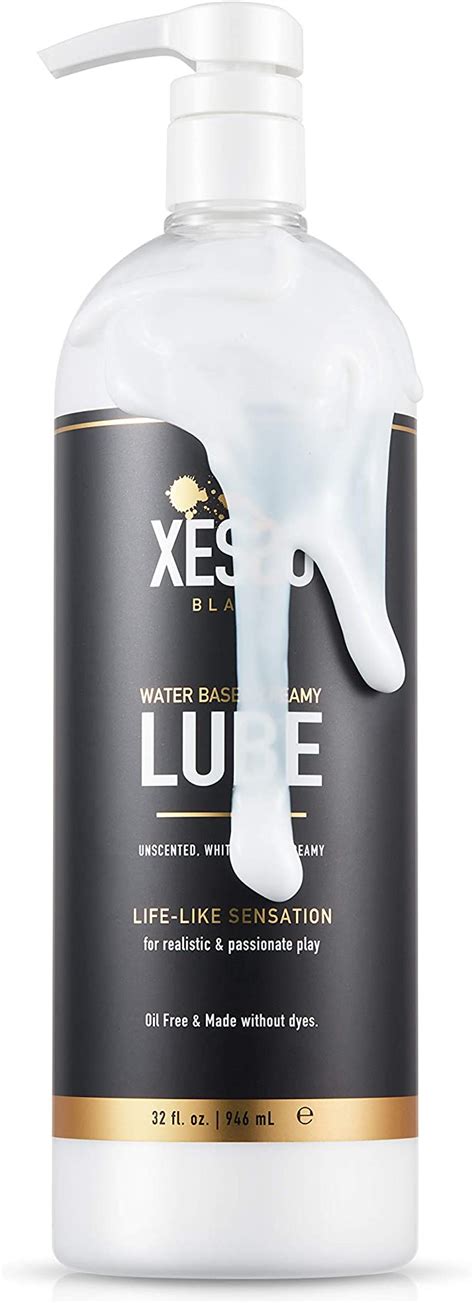Xesso Water Based Creamy White Lube Unscented 32 Floz Gel Glide For Sensitive Skin Women